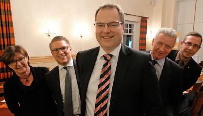 Der Vorstand der CDU:(v.l.) Ulrike Meyer, Robin Rieksneuwöhner, Matthias Humpert, Hans-Peter Jakobfeuerborn und Daniel Maasjosthusmann Bild: Ralph Steinecke