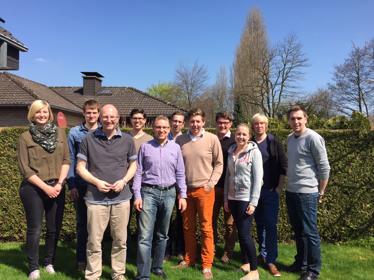 v.l.: Andrea Kaltefleiter, Tobias Kaltefleiter, Michael Esken, Jan Eric Seidlitz, Robin Rieksneuwhner, Daniel Maasjosthusmann, Christopher Johann vor der Brgge, Georg Wester-Ebbinghaus, Alexandra Kerkhoff, Henrik Brinkord, Maik Wittenborg